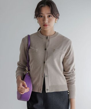 組曲 S ニューシックニット カーディガン ベージュ系