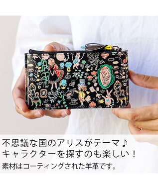 tsumori chisato CARRY 不思議の国のアリス フラグメントケース 【ミニマルなキャッシュレススタイルにピッタリ】 ブラック