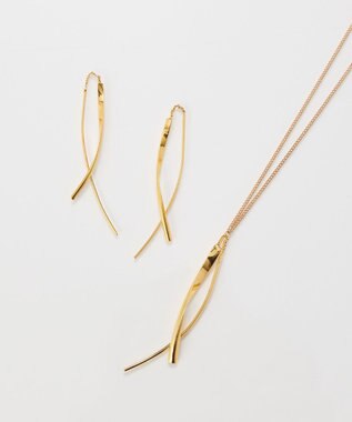 Phoebe 【金属アレルギー対応】ツインカーブYラインネックレス　ゴールド/全長:67～70cm/ニッケルフリー ゴールド