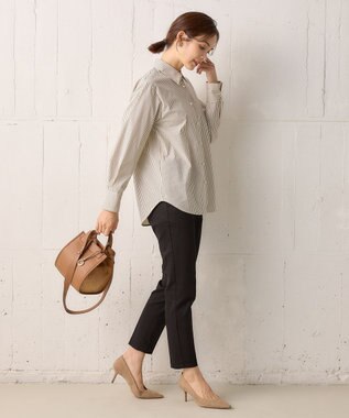 組曲 S 【WEB限定】ストレッチテーパード パンツ ブラック系