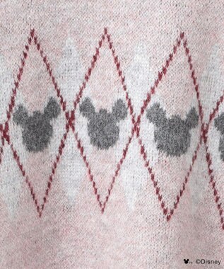 Green Parks ミッキー＆フレンズ／アーガイル柄ニット Pink