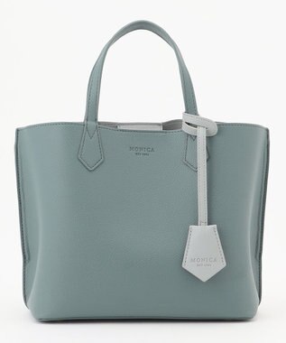 LA BAGAGERIE 【MONICA】バイカラーミディトートバッグ ダークブルー