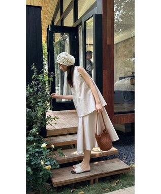 style code 大人の夏を軽やかにする 牛革 メッシュ バケットショルダー ダークブラウン