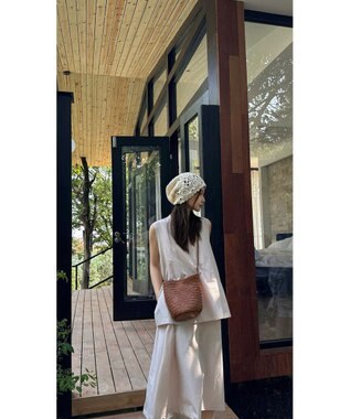 style code 大人の夏を軽やかにする 牛革 メッシュ バケットショルダー