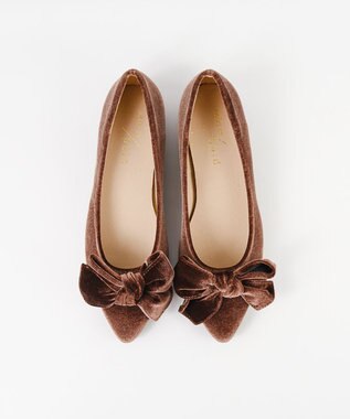 BONTRE 【pied du lapan/ピエドラパン】ベロアリボンパンプス/50760ZI
