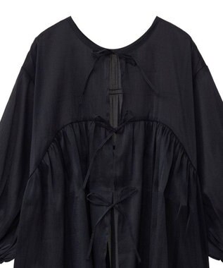 Green Parks ２ＷＡＹ　シアーギャザーチュニック Black