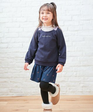 ANY KIDS デニムスカッツ ブルー×ブラック