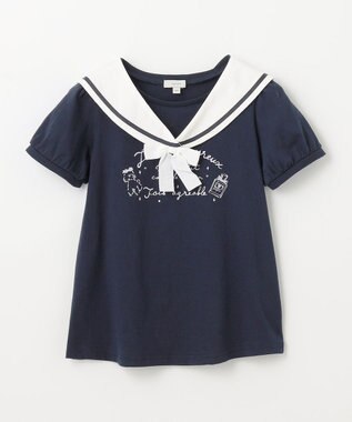 ANY KIDS セーラーカラー Tシャツ ネイビー