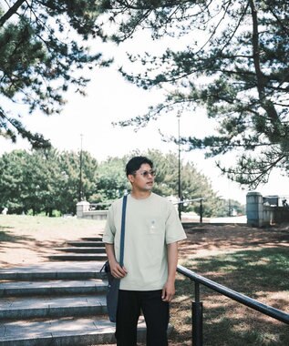 SHARE PARK MENS 【UVカット・吸水速乾・ストレッチ・軽量 】ポケットロゴTシャツ（L・XLサイズ） 黄緑系