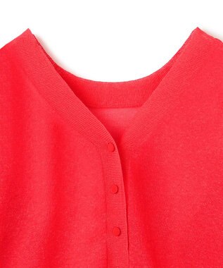 BEIGE， 【洗える・Oggi 7月号掲載】LUPINUS / 前後2WAYシアーニットカーディガン Poppy Red