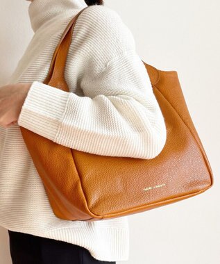 Hekhèr Le Style de Vie 【日本製/セレモニーにも】シュリンクレザー ハンドバッグ medium キャメル