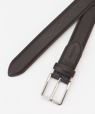 J.PRESS MEN 【定番】【定番】スムースレザー ベルト ダークブラウン系