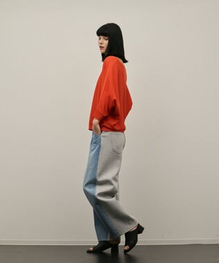 GRACE CONTINENTAL ドルマンニットトップ オレンジ