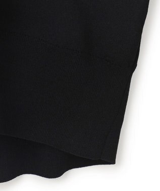 ICB 【洗える】シルクヴィスコースハイゲージ カーディガン ブラック系