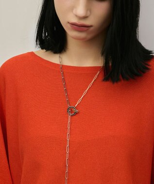 GRACE CONTINENTAL ドルマンニットトップ オレンジ