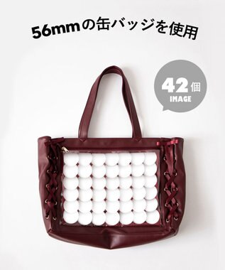 WEGO 【痛バ＆推し活】レースアップ痛バッグL ワイン