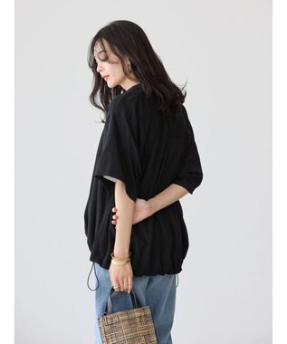 AMERICAN HOLIC ドロスト開襟ニュアンスジャケット Black