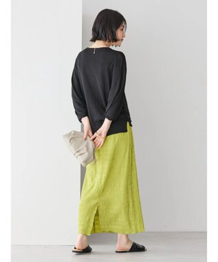 AMERICAN HOLIC 接触冷感トライアングルスリーブニットプルオーバー Black