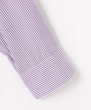 組曲 S 【加藤ローサさん着用】コットンタッチシャーティングボウタイ付き シャツ パープル系1