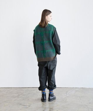 COQ MATAGI モヘアニットベスト グリーン