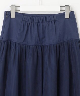 Feroux 【洗える】コルセットチュール スカート ネイビー系