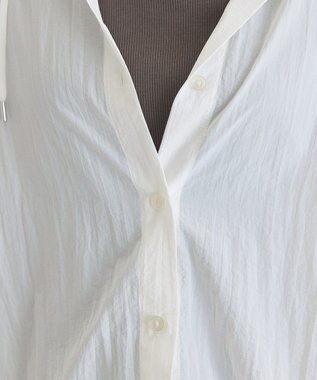 AMERICAN HOLIC ナイロンフーディーシャツ Off White