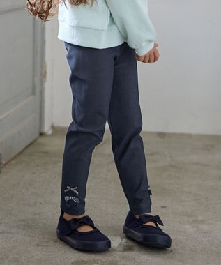 ANY KIDS 裾リボン 無地レギンス