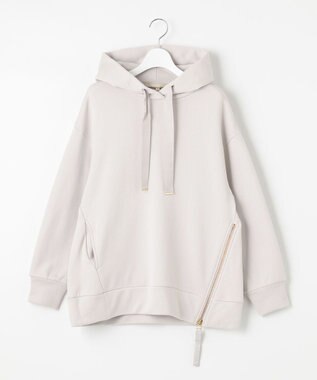 自由区 【洗える】4段裏毛起毛 パーカー ライトグレー系