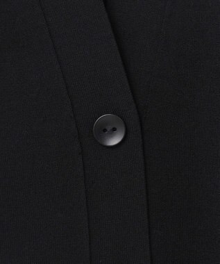 ICB 【洗える】シルクヴィスコースハイゲージ カーディガン ブラック系