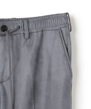 JOSEPH HOMME 新素材【ストレッチ/光沢感】レザーライクジャージードロスト付きテーパードパンツ / PEGG CONVERTIBLE ライトグレー系