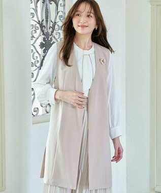 ANY L 【洗濯機可/2WAY】ボウタイブラウス オフ