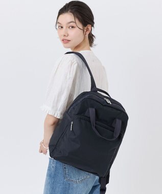LeSportsac MEDIUM E/W BACKPACK/ディープシーブルー