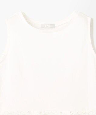 ANY L 【洗濯機可】タックヘムコンビインナー オフ/レース