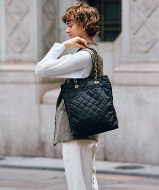 LeSportsac CHAIN N/S TOTE/ディープシーブルーキルト ディープシーブルーキルト