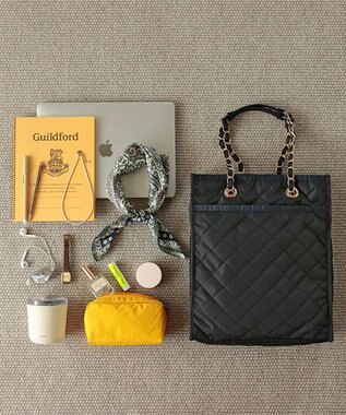 LeSportsac CHAIN N/S TOTE/ディープシーブルーキルト ディープシーブルーキルト