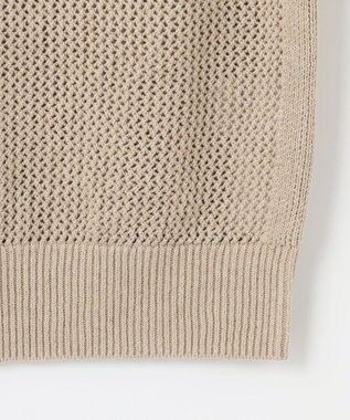 23区 【SLOW/洗える】メッシュニット ベスト アイボリー系