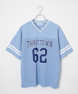 WEGO ナンバリングメッシュビッグT サックス