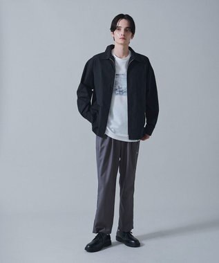 WEGO ベルト付きテーパードスラックス グレー