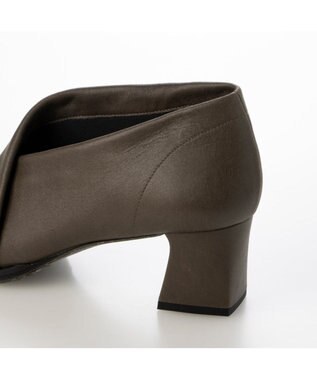 MODE ET JACOMO <D'ICI>チャンキーヒールブーティーパンプス オーク
