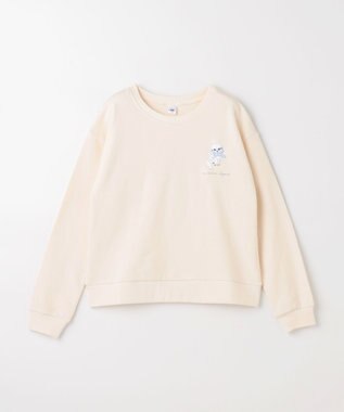 ANY KIDS アニマル バックプリントトレーナー エクリュ×ネコ