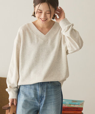 AMERICAN HOLIC Vネックワンポイントロゴスウェットプルオーバー