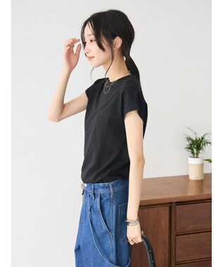 CRAFT STANDARD BOUTIQUE スムースフレンチスリーブプルオーバー Black