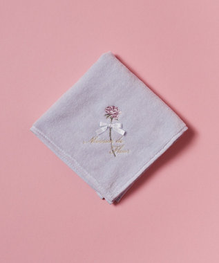 Maison de FLEUR ローズ刺繍タオルハンカチ