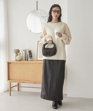 WEGO 【ユニセックス着用ITEM/裏起毛】リラックスフィットスウェットプルオーバー ベージュ