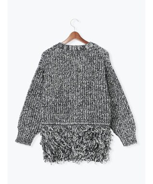 Te chichi ループ編みVネックミドルカーディガン グレー