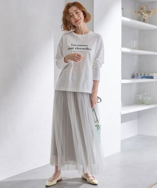 23区 S 【洗える】ミューズ ロゴTシャツ ホワイト系