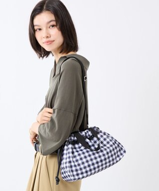 LeSportsac E/W CITY DRAWSTRING BAG /アップタウンギンガム/ブラック