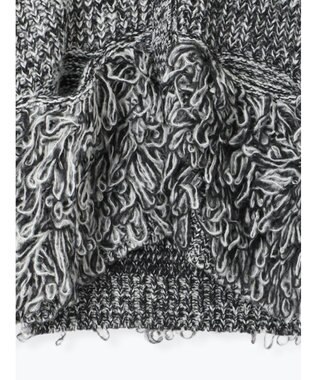 Te chichi ループ編みVネックミドルカーディガン グレー