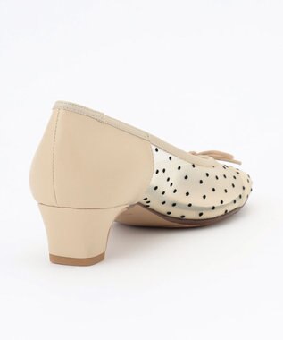 組曲 【WEB限定・低反発】チュールバレエパンプス ベージュ系