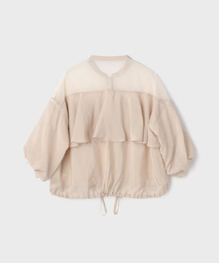 GRACE CONTINENTAL メッシュコンビシアーブルゾン ベージュ